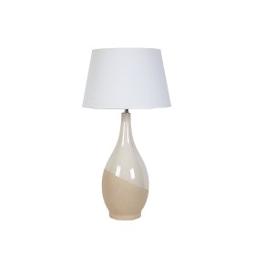 Lampe de bureau Romimex Blanc Beige Céramique 20 x 60 x 12 cm de Romimex, Lampes de chevet - Réf : D1616876, Prix : 102,73 €,...