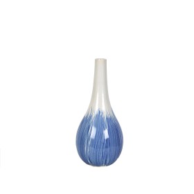 Florero Romimex Azul Blanco Cerámica 18 x 40 x 18 cm de Romimex, Jarrones - Ref: D1616880, Precio: 51,35 €, Descuento: %