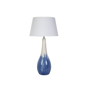 Desk lamp Romimex Blue White Ceramic 18 x 60 x 18 cm by Romimex, Bedside and Table Lamps - Ref: D1616881, Price: 107,87 €, Di...