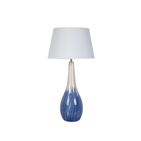 Lampada da tavolo Romimex Azzurro Bianco Ceramica 18 x 60 x 18 cm di Romimex, Lampade da tavolo e abat-jour - Rif: D1616881, ...