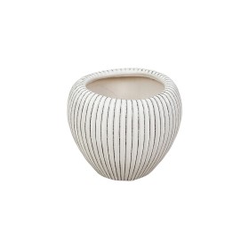 Planter Romimex Beige Ceramic Stripes 20 x 17 x 20 cm by Romimex, Cachepots - Ref: D1616885, Price: 25,40 €, Discount: %