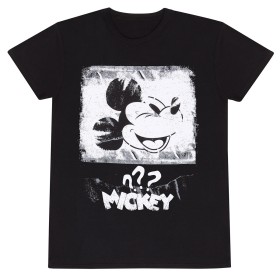 T-shirt à manches courtes unisex Mickey Mouse Poster Style Noir de Mickey Mouse, T-shirts - Réf : D0801086, Prix : 22,75 €, R...