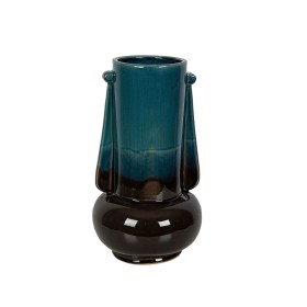 Vase Romimex Blue/Black Ceramic 20 x 36 x 20 cm by Romimex, Vases - Ref: D1616900, Price: 65,73 €, Discount: %