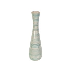 Blumenvase Romimex Blau Weiß aus Keramik 20 x 69 x 20 cm von Romimex, Vasen - Ref: D1616912, Preis: 107,85 €, Rabatt: %