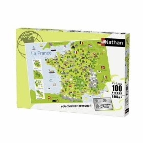 Puzzle Nathan Map of France 100 Peças (100 Unidades) de Nathan, Puzzles - Ref: S7170364, Preço: 30,79 €, Desconto: %