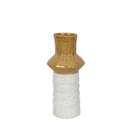 Vaso Romimex Amarelo Branco Cerâmica 17 x 34 x 17 cm de Romimex, Jarrões - Ref: D1616917, Preço: 50,31 €, Desconto: %