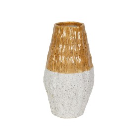 Vase Romimex Jaune Blanc Céramique 18 x 33 x 18 cm de Romimex, Vases - Réf : D1616921, Prix : 50,31 €, Remise : %