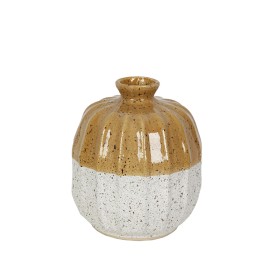 Vase Romimex Yellow White Ceramic 19 x 22 x 19 cm by Romimex, Vases - Ref: D1616922, Price: 19,78 €, Discount: %