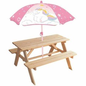 Picnic table Fun House Brown Sunshade (125 x ø 100 cm) | Tienda24 - Global Online Shop Tienda24.eu