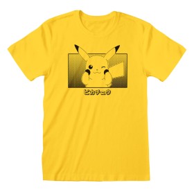 Maglia a Maniche Corte Unisex Pokémon Pikachu Katakana Giallo di Pokémon, T-shirt - Rif: D0801090, Prezzo: 22,75 €, Sconto: %