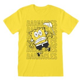 T-shirt à manches courtes unisex Spongebob Barnacles Jaune de Spongebob, T-shirts - Réf : D0801092, Prix : 22,75 €, Remise : %