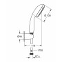 Conjunto de Chuveiro Grohe 27944000 Cinzento Silicone 1 Posição de Grohe, Duches e componentes para duche - Ref: S7172287, Pr...