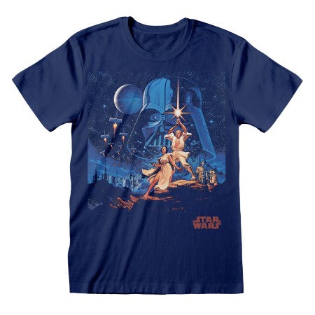 Camiseta de Manga Corta Unisex Star Wars New Hope Vintage Negro de Star Wars, Camisetas - Ref: D0801094, Precio: 22,75 €, Des...