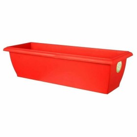 Pot Riviera Rouge Plastique Rectangulaire de Riviera, Pots de fleurs - Réf : S7173459, Prix : 27,93 €, Remise : %