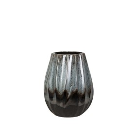 Vase Romimex Blue Black Ceramic 17 x 21 x 17 cm by Romimex, Vases - Ref: D1617077, Price: 26,47 €, Discount: %