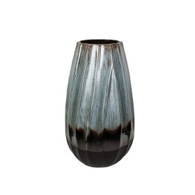 Vase Romimex Blue Black Blue/Black Ceramic 28 x 44 x 28 cm by Romimex, Vases - Ref: D1617079, Price: 122,23 €, Discount: %