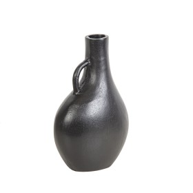 Vaso Romimex Preto Alumínio 19 x 29 x 11 cm Com pega de Romimex, Jarrões - Ref: D1617129, Preço: 52,39 €, Desconto: %