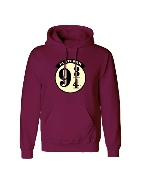 Sudadera con Capucha Unisex Harry Potter Platform 9 and 3 Quarters Burdeos | Tienda24 Tienda24.eu