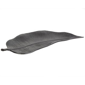 Vide-poches Romimex Noir Aluminium Feuille d'une plante 56 x 6 x 23 cm de Romimex, Plateaux - Réf : D1617139, Prix : 63,67 €,...