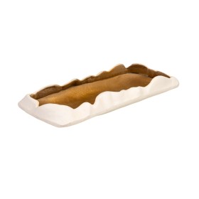 Centro de Mesa Romimex Blanco Dorado Aluminio 47 x 7 x 19 cm de Romimex, Adornos - Ref: D1617157, Precio: 90,39 €, Descuento: %