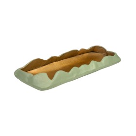 Centrotavola Romimex Verde Dorato Alluminio 47 x 7 x 19 cm di Romimex, Soprammobili - Rif: D1617158, Prezzo: 90,39 €, Sconto: %