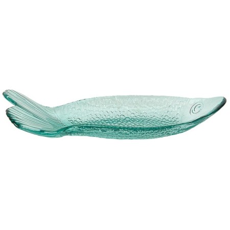 Piatto Decorativo Romimex Turchese Vetro Pesce 30 x 5 x 12 cm di Romimex, Piatti e teglie - Rif: D1617175, Prezzo: 21,78 €, S...