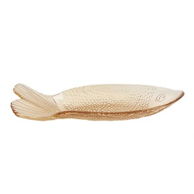 Piatto Decorativo Romimex Marrone Chiaro Vetro Pesce 40 x 6 x 16 cm di Romimex, Piatti e teglie - Rif: D1617176, Prezzo: 49,2...