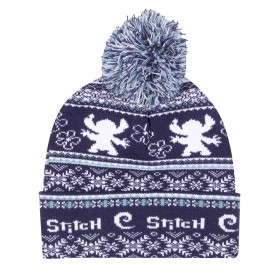 Chapeau Stitch Fair Isle Pom Beanie Blue marine de Stitch, Chapeaux et casquettes - Réf : D0801132, Prix : 23,23 €, Remise : %