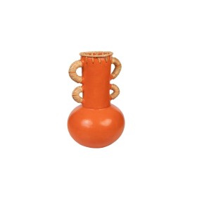 Vase Romimex Orange Naturel Céramique Rotin 20 x 40 x 20 cm Avec des poignées de Romimex, Vases - Réf : D1617218, Prix : 62,6...