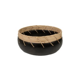 Centerpiece Romimex Black Natural Ceramic Rattan 20 x 12 x 30 cm by Romimex, Ornaments - Ref: D1617228, Price: 57,52 €, Disco...