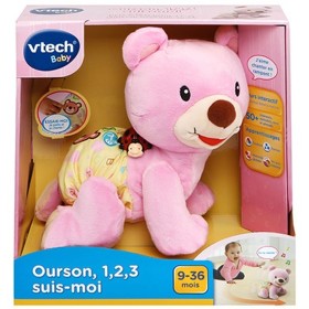 Jouet Peluche Vtech Baby Bear, 1,2,3 Follow Me Musical Rose de Vtech Baby, Animaux et personnages - Réf : S7180076, Prix : 57...