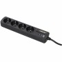 Rallonge 4 prises Schuko avec interrupteur INFOSEC S4 Black Line II Noir | Tienda24 - Global Online Shop Tienda24.eu