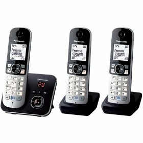 Téléphone Sans Fil Panasonic KX-TG6823 Blanc Noir Noir/Argenté de Panasonic, Téléphones fixes et résidentiels - Réf : S718079...