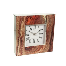 Horloge de table Romimex Marron Doré verre 20 x 20 x 5 cm de Romimex, Pendulettes de bureau - Réf : D1617326, Prix : 17,90 €,...