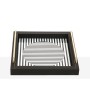 Tray Romimex White Black Glass 27 x 6 x 27 cm by Romimex, Plates and dishes - Ref: D1617331, Price: 51,34 €, Discount: %