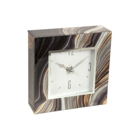 Horloge de table Romimex Noir Doré verre 14 x 14 x 4 cm de Romimex, Pendulettes de bureau - Réf : D1617332, Prix : 23,67 €, R...