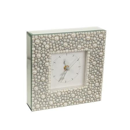 Reloj de Mesa Romimex Plateado Vidrio 18 x 18 x 5 cm de Romimex, Relojes de escritorio - Ref: D1617333, Precio: 21,59 €, Desc...