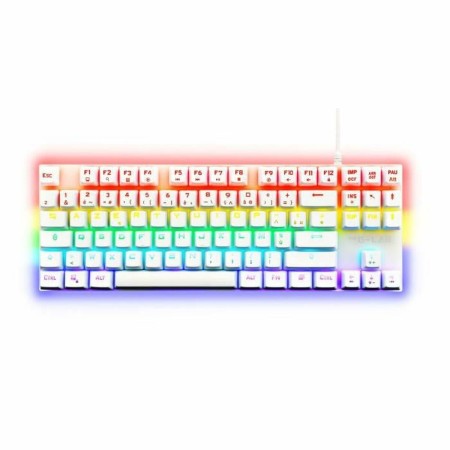 Clavier pour jeu The G-Lab Mercury AZERTY Blanc de The G-Lab, Claviers pour joueurs - Réf : S7181709, Prix : 65,63 €, Remise : %