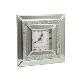 Horloge de table Romimex Argenté verre 20 x 20 x 5 cm de Romimex, Pendulettes de bureau - Réf : D1617336, Prix : 44,15 €, Rem...