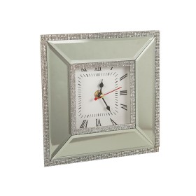 Horloge de table Romimex Argenté verre 20 x 20 x 5 cm de Romimex, Pendulettes de bureau - Réf : D1617337, Prix : 26,74 €, Rem...