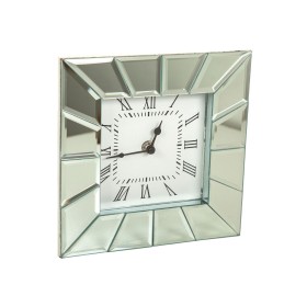 Horloge de table Romimex Argenté verre 20 x 20 x 5 cm de Romimex, Pendulettes de bureau - Réf : D1617339, Prix : 23,50 €, Rem...