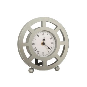 Table clock Romimex Silver Glass 20 x 21 x 5 cm by Romimex, Desk & Shelf Clocks - Ref: D1617341, Price: 41,37 €, Discount: %