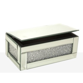 Caja Decorativa Romimex Plateado Vidrio Espejo 21 x 9 x 12 cm de Romimex, Cajas - Ref: D1617344, Precio: 45,21 €, Descuento: %