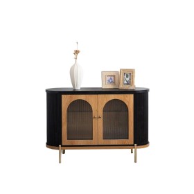 Sideboard Romimex Black Natural Metal MDF Wood 127 x 72 x 46 cm by Romimex, Sideboards - Ref: D1617360, Price: 909,23 €, Disc...