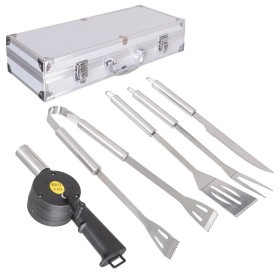 Kit de Utensilios para Barbacoa con Maletín Acero 