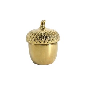 Decorative box Romimex Golden Ceramic Acorn 11 x 17 x 11 cm by Romimex, Boxes - Ref: D1617468, Price: 23,76 €, Discount: %