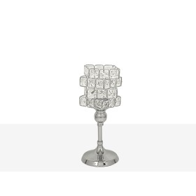 Portavelas Romimex Plateado Metal Vidrio 12 x 28 x 12 cm Copa de Romimex, Candelabros y portavelas - Ref: D1617487, Precio: 4...