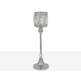 Castiçais Romimex Prateado Metal Vidro 12 x 40 x 12 cm Copo de Romimex, Candelabros e suportes para velas - Ref: D1617492, Pr...