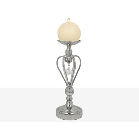 Bougeoir Romimex Argenté Métal verre 14 x 35 x 14 cm de Romimex, Bougeoirs et chandeliers - Réf : D1617496, Prix : 52,37 €, R...