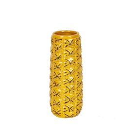 Florero Romimex Amarillo Cerámica 10 x 26 x 10 cm de Romimex, Jarrones - Ref: D1617503, Precio: 18,89 €, Descuento: %